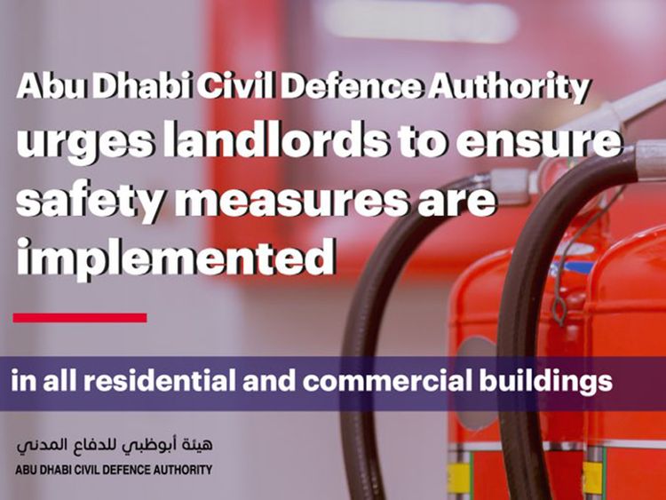 Abu Dhabi Civil Defence advises all landlords to conform to building safety and emergency requirements